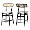 Baxton Studio Tarana Mid-Century Modern Cream Fabric and Black Finished Wood 2-Piece Counter Stool Set, PR 235-2PC-13309-ZORO - alternate 1
